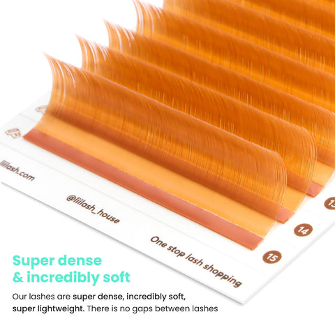 Apricot-Brown-colored-lashes-0.05mm-soft-super-dense